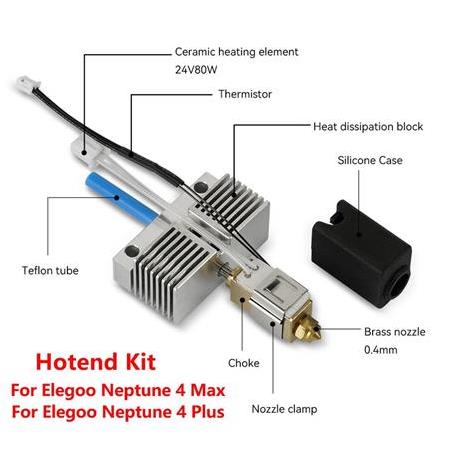 Elegoo Neptune 4 Plus-Max Full Hotend Seti(Soğutucu Gövde Dahil)