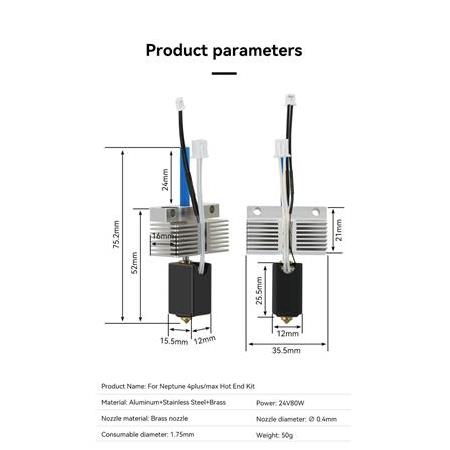 Elegoo Neptune 4 Plus-Max Full Hotend Seti(Soğutucu Gövde Dahil)