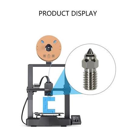 Ender 3 V3 SE-Ender 7-Ender 5 S1  Krom Zirkonyum Bakır Nozzle 500°C(0.4mm)