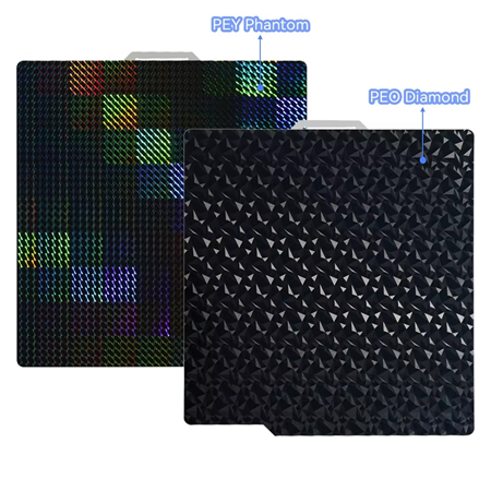 Bambu Lab X1 P1P A1 Çift Taraflı Pey Phantom-Peo Diamond Kaplı Yay Çeliği Tabla-257x257mm