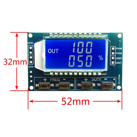 1Hz-150Khz Lcd Ekranlı PWM Sinyal Jeneratör Modülü