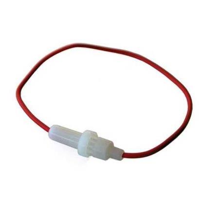 5x20mm Cam Sigorta Uyumlu Kablolu Sigorta Yuvasi-Beyaz(IC-237)