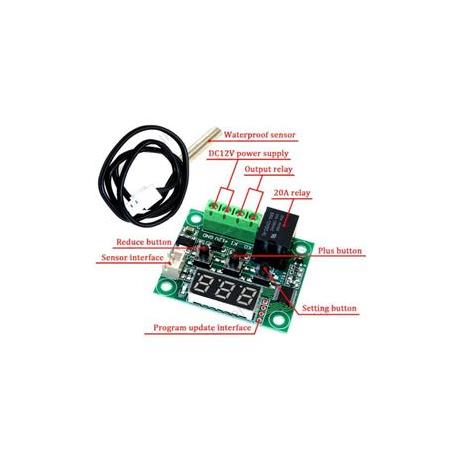 W1209 Termostat Dijital Röleli - Sıcaklık Kontrol Kartı
