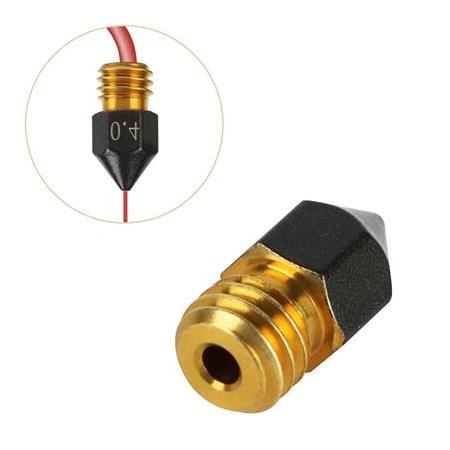 Mk8 Teflon Kaplı Pirinç Nozzle Creality Ender 3 Pro-V2-Cr10 Uyumlu(0.4mm)