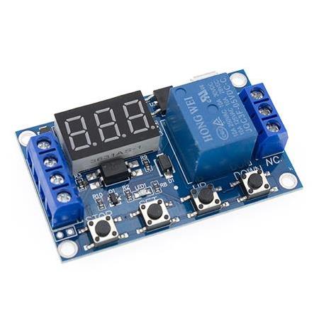 DC 6-30V Zaman Ayarlı Gecikmeli Çok Fonksiyonlu Röle Kartı Ekranlı(Micro USB Girişli)