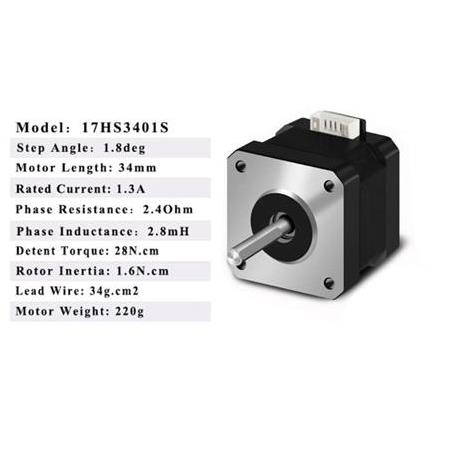 17Hs3401S Nema 17 Step Motor(Siyah Renk)