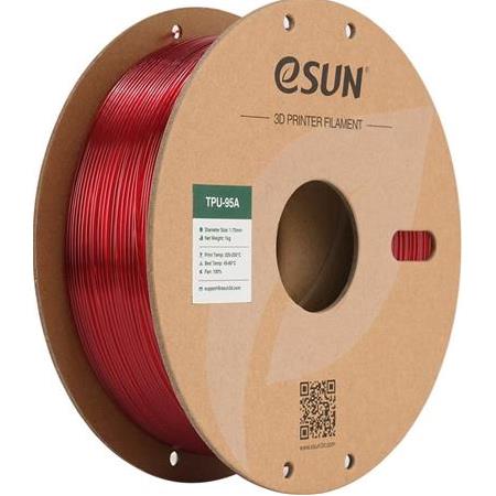 Esun TPU 95A Filament Transparan Kırmızı 1.75mm 1000gr