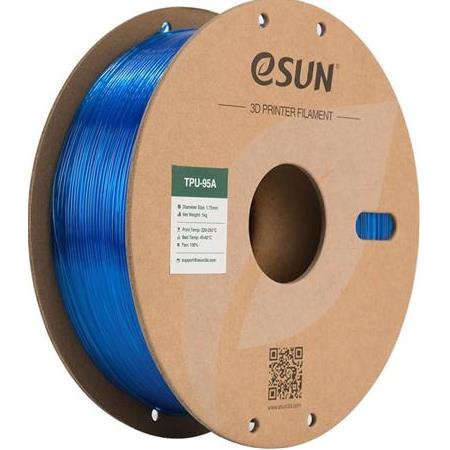 Esun TPU 95A Filament Transparan Mavi 1.75mm 1000gr