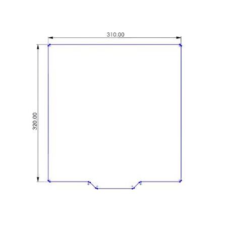 Cr10s Pro 310x320 Yay Çeliği Tabla+Yapışkanlı Manyetik Levha (0.5mm)