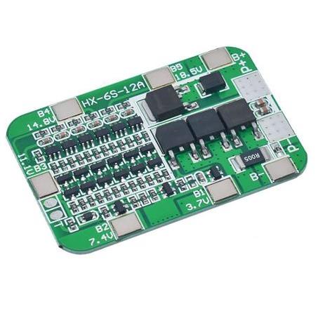 6S 12A BMS 25.5V 18650 Lityum LiPo Pil Şarj Koruma Modülü