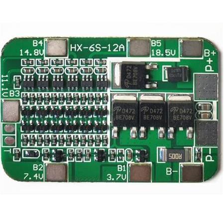 6S 12A BMS 25.5V 18650 Lityum LiPo Pil Şarj Koruma Modülü