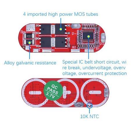 5S 25A BMS 21V 18650 Lityum LiPo Pil Şarj Koruma Modülü