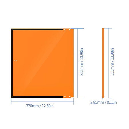BIGTREETECH Panda Door Sunburst Orange-X1-P1 Serisi Uyumlu Renkli Ön Kapak