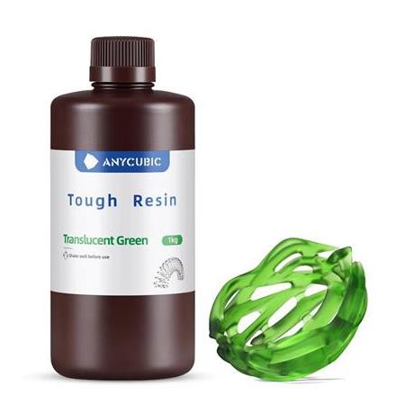Anycubic UV Tough(Sert Esnek) Reçine 1Kg Şeffaf Yeşil