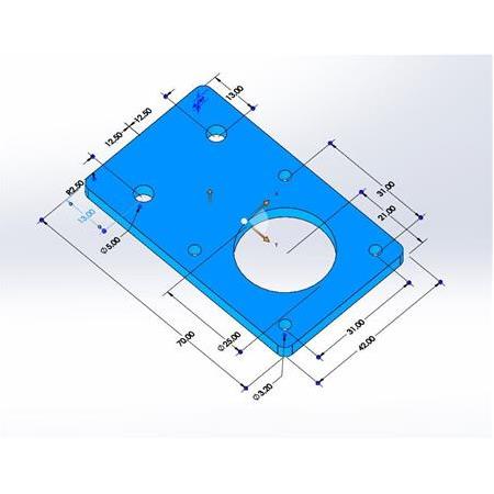 Nema 17 Düz Motor Tutucu(30x30 Sigma İçin)