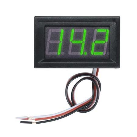 0.56 inç DC 0-30V Dijital Voltmetre Panel Tipi Yeşil Renk 3 Telli