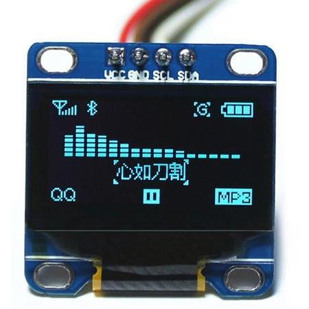 128x64 0.96 İnch I2C Oled Grafik Lcd Ekran 4 Pin(Mavi)