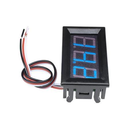 0.56 inç DC 0-30V Dijital Voltmetre Panel Tipi Mavi Renk 3 Telli