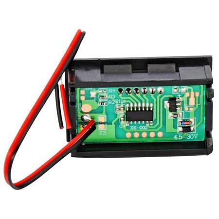 0.56 inç DC 0-100V Dijital Voltmetre Panel Tipi Yeşil Renk 3 Telli