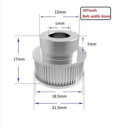 Gt2 6mm 30 Diş Kasnak (İç Çap 5mm)