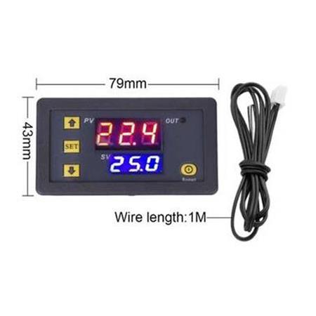W3230 Röle Çıkışlı Dijital Termostat 12V 120W Sıcaklık Kontrol Cihazı