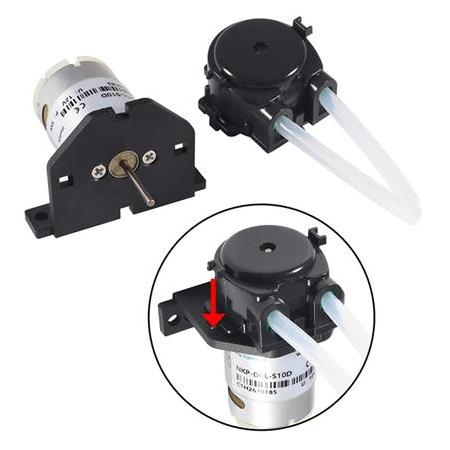 12 V Peristaltik Sıvı Pompası - Dozaj Su Pompası Silikon Tüp - NKP-DCL-S10D Siyah