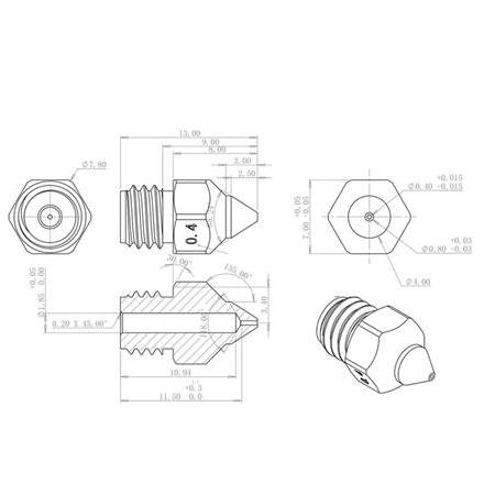 Creality Cr-6 SE-Max-Ender 3 S1 Uyumlu TTS MK Pirinç Nozzle(0.4mm)