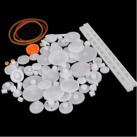 60 Parça Plastik Dişli Çark Seti (DC Motor - DIY - Hobi Seti)