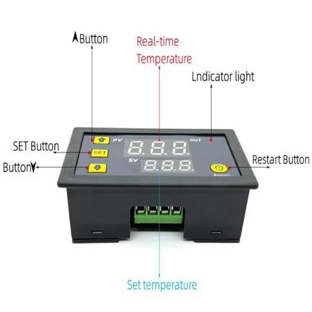 W3230 Röle Çıkışlı Dijital Termostat 220V Sıcaklık Kontrol Cihazı