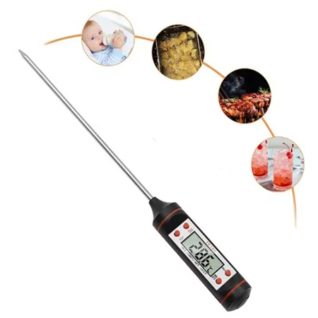 TP101 Gıda Termometresi-Elektronik Sıvı Sıcaklık Kalemi-Siyah