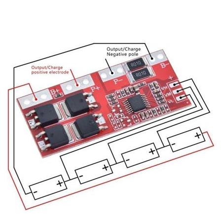 4S 30A BMS 14.8V 18650 Lityum LiPo Pil Şarj Koruma Modülü