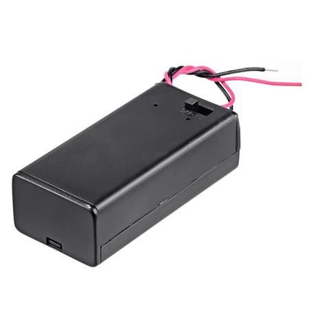 9V Pil Yuvası Kapaklı-Anahtarlı