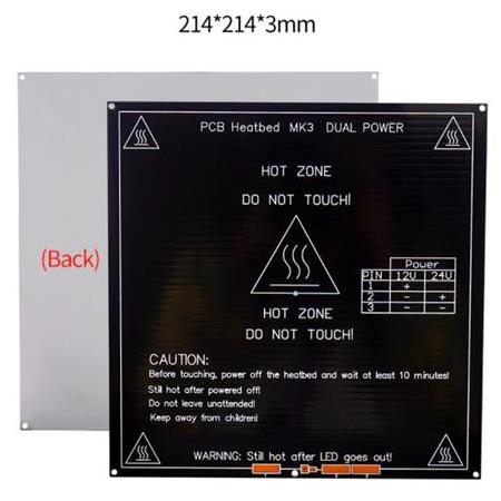 Mk3 Isıtıcı Tabla 12-24 v(Alüminyum)